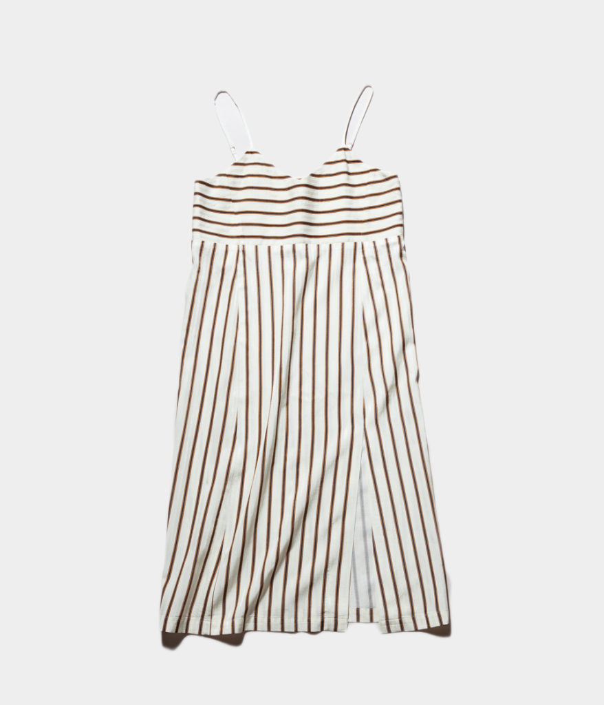 PHEENY 19SS フィーニー PS19-OP03 Cotton cupro stripe camisole dress