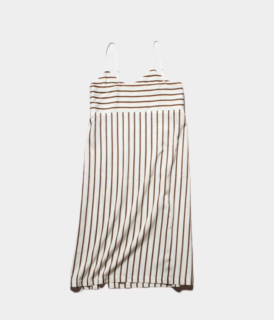 PHEENY 19SS フィーニー PS19-OP03 Cotton cupro stripe camisole dress