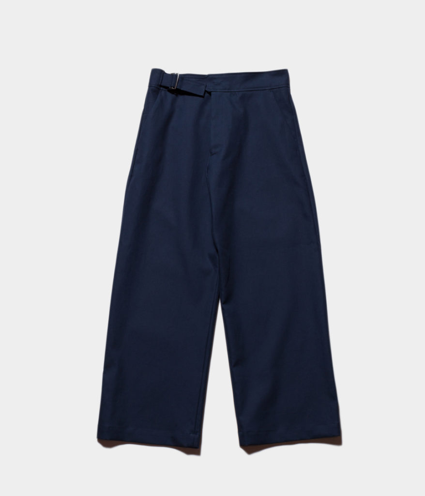 STUDIO NICHOLSONスタジオニコルソン 19SS CHRISTIE Cotton Double Pants-Crease Front Slack With Cynch
