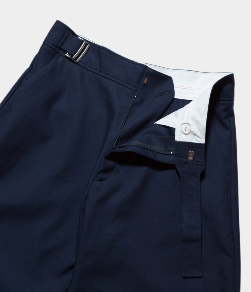 STUDIO NICHOLSONスタジオニコルソン 19SS CHRISTIE Cotton Double Pants-Crease Front Slack With Cynch