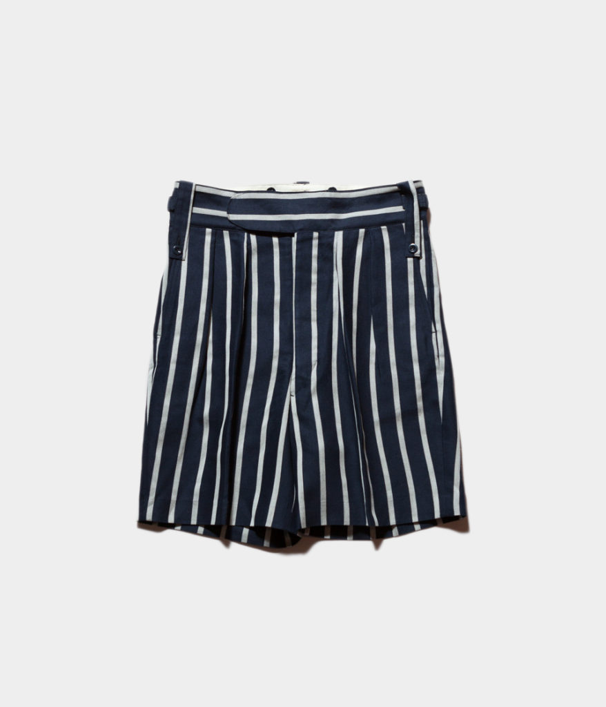 NEAT ニート Cotton/Linen Stripe Beltless Shorts コットンリネンストライプ ベルトレスショーツ