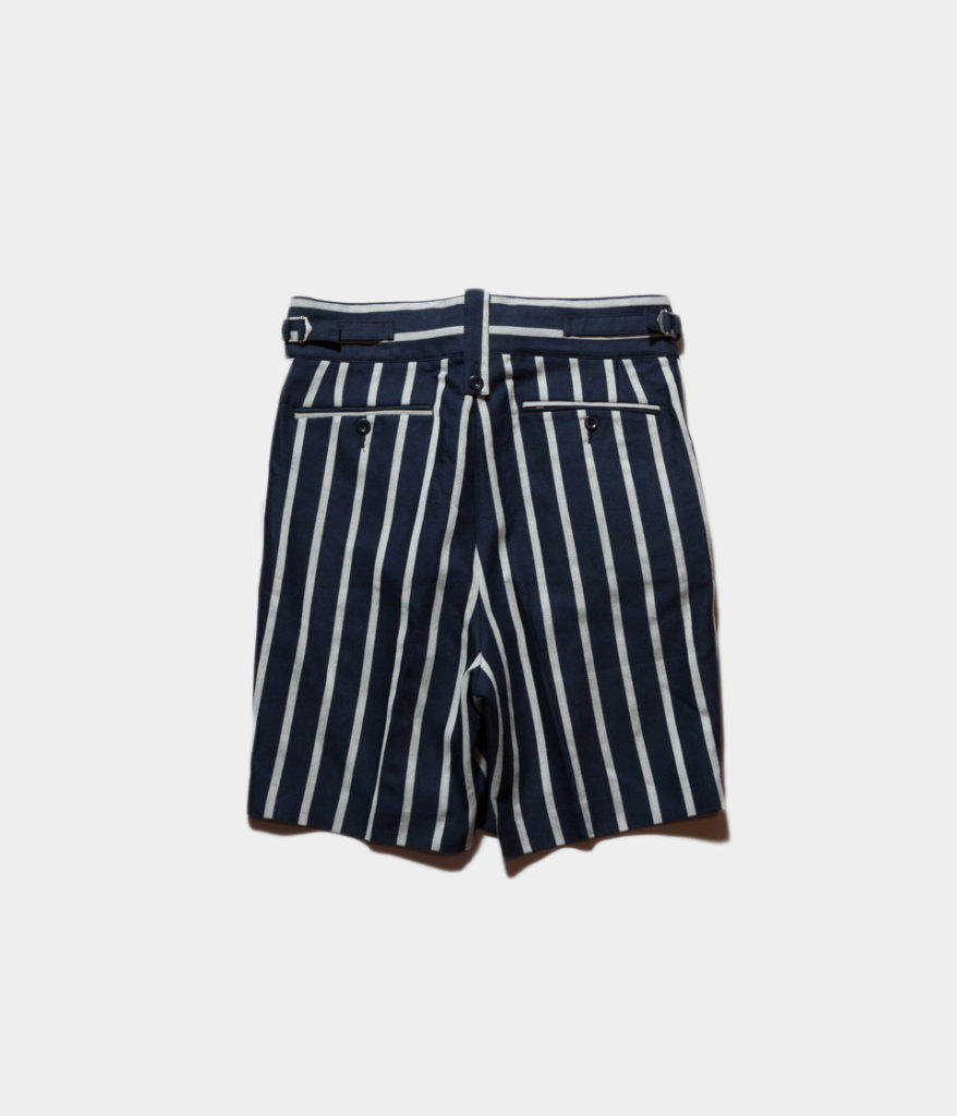 NEAT ニート Cotton/Linen Stripe Beltless Shorts コットンリネンストライプ ベルトレスショーツ