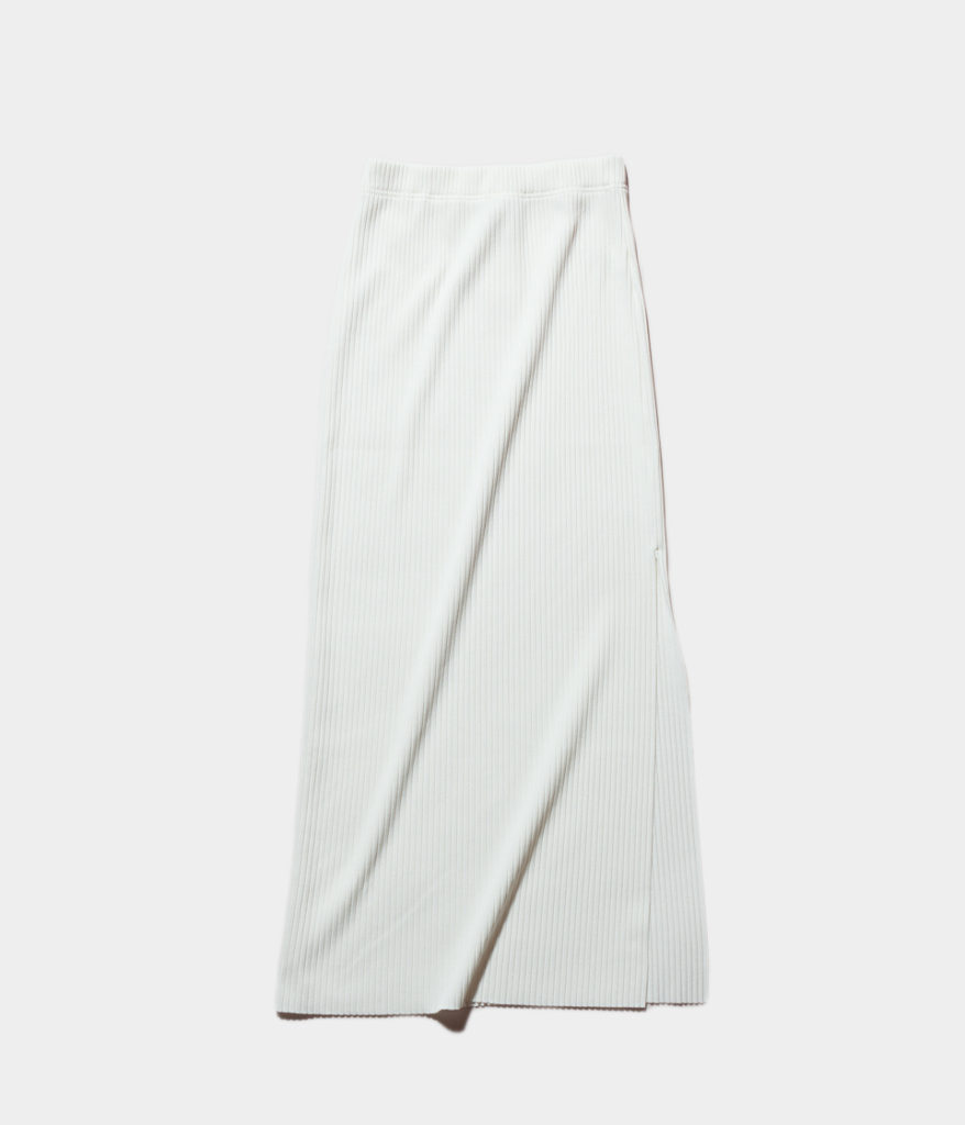 PHEENY フィーニー 19SS Pe/c wide rib side slit maxi skirt ワイドリブスリットマキシスカート