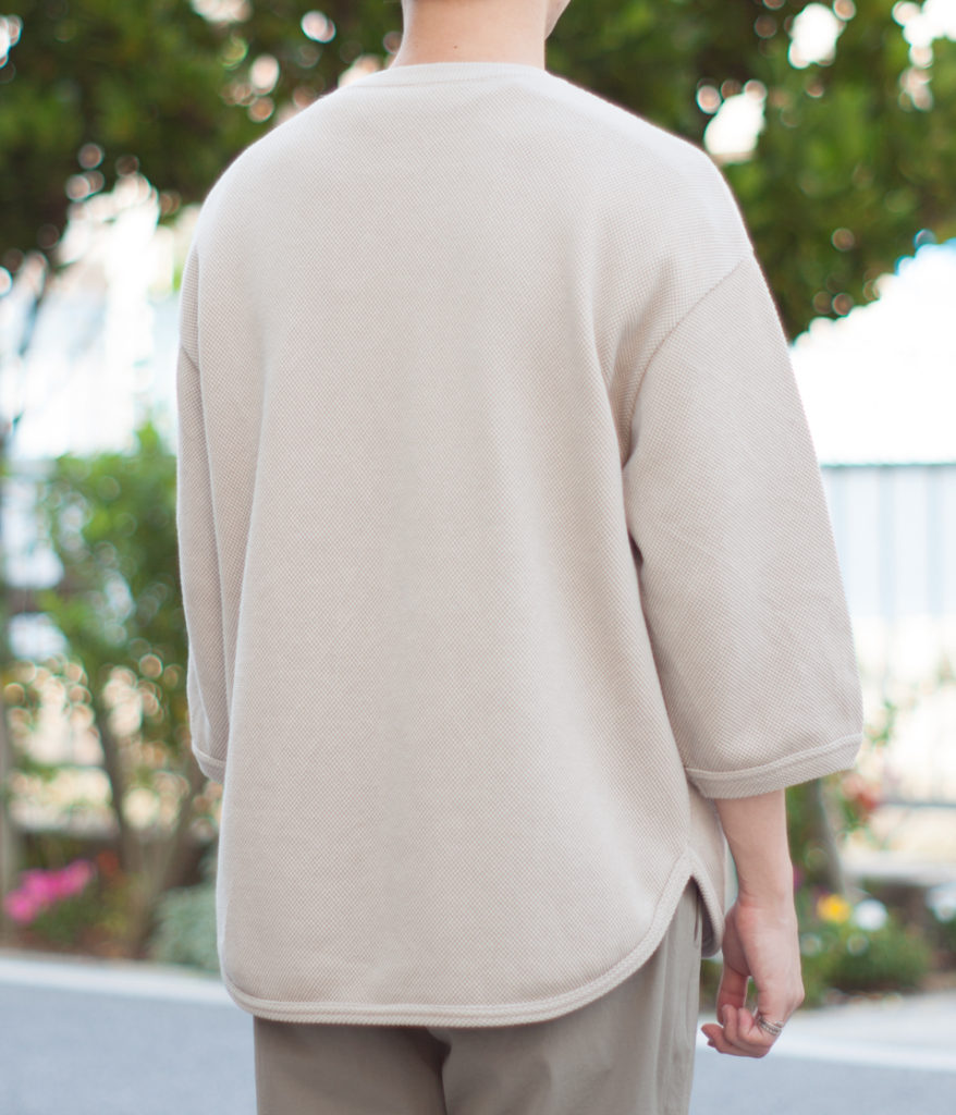 Crepuscule クレプスキュール 7’s round knit 7分袖クルーネック